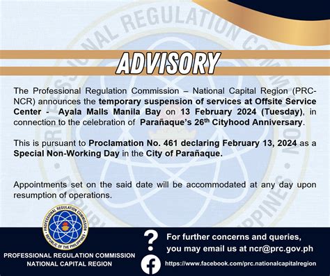 prc region v|ADVISORY February 14, 2024 .